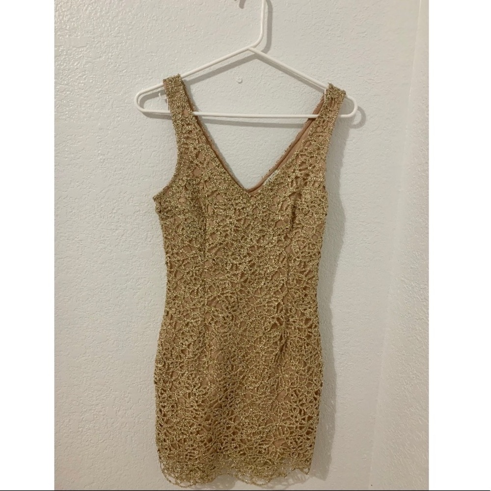 Gold sequence dress